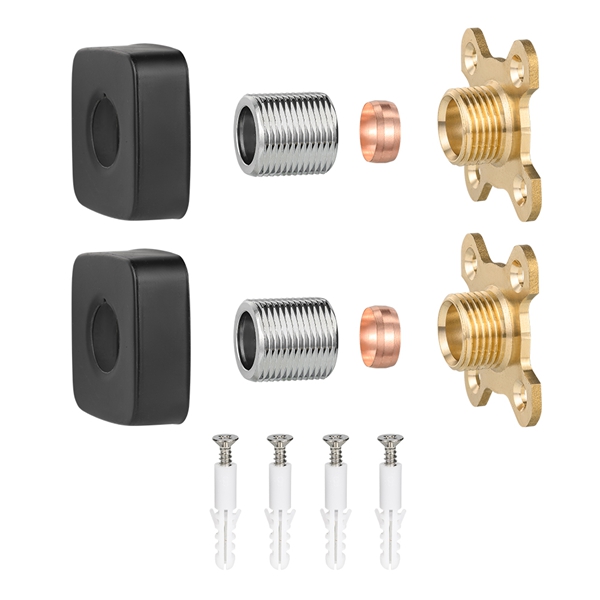 Sort firkantet brusearmaturplade