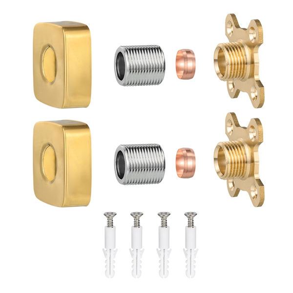 Guld firkantet brusearmaturplade