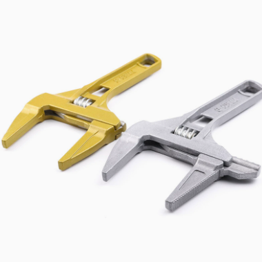 Kraftig aluminiumslegeringsnøgle med stor kæbe og kort håndtag