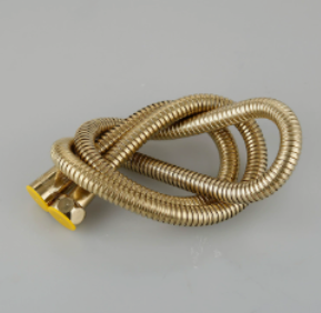 Bruseslange af rustfrit stål i flere størrelser, eksplosionssikker EPDM-udtræksrør til bidetsprøjte og toiletvinkelventil