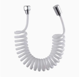 TPU fleksibel tilbagetrækkelig bruserslange 2,3 m, oprullet fjederrør til bidetsprøjte